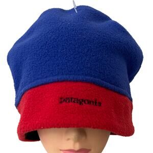 Vintage Patagonia Synchilla Fleece Beanie Hat embroidered logo 90s winter ski